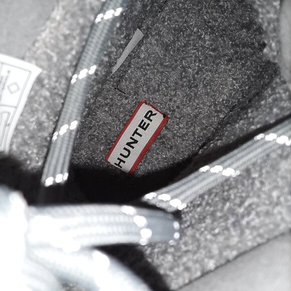 Hunter Commando Glitter Rubber Lug-Sole Snow Boots size 11M Silver/Tundra Gray - Picture 6 of 11